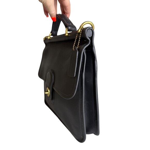 Vintage Coach 9927 Willis Bag Black Leather No Strap - Picture 2 of 9